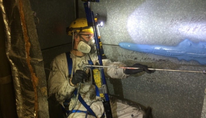 Sealing Of Seams In Galvanized Air Shaft